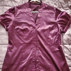 Limited violet ruffle blouse SZ S